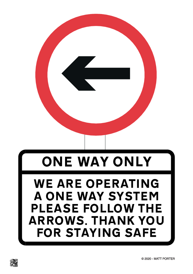 One Way System in Operation Here - Left Hand - Poster Generator / Sign Maker
