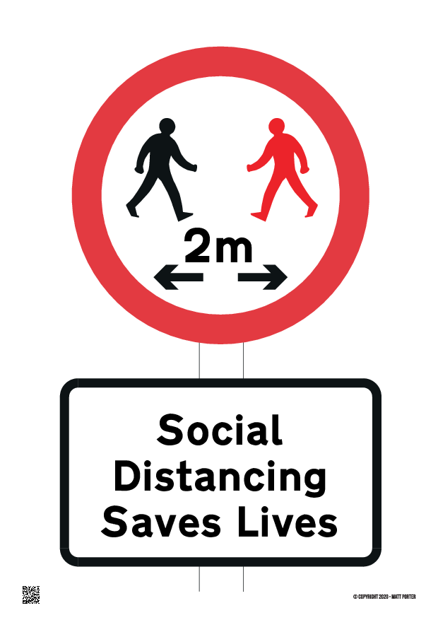 Customisable Social Distancing Saves Lives Free Downloadable Sign plus it can now be ordered online