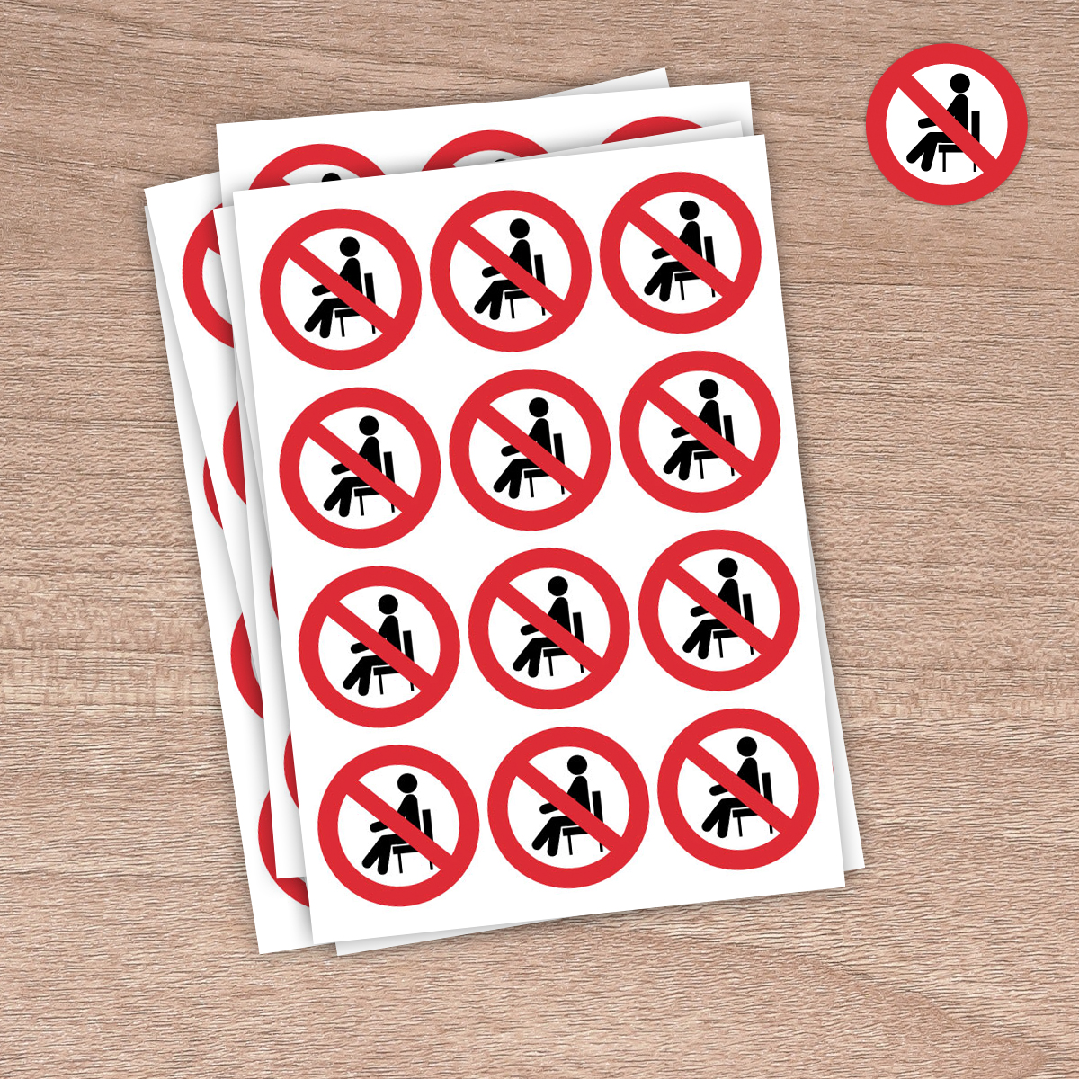 Do Not Sit On this Chair (version 2) - 64mm Round Stickers