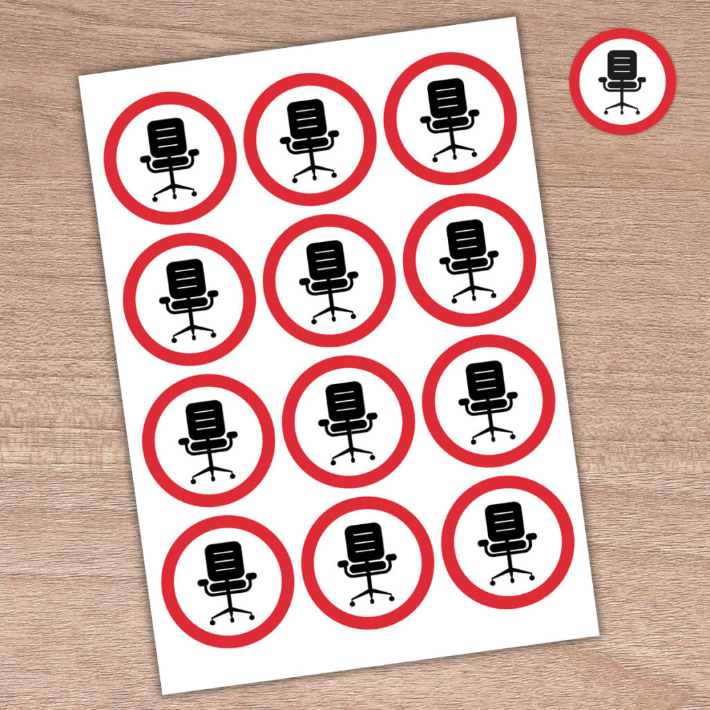 64mm Please Sit Here – Round Stickers - SDS – Your Partner in Effective ...