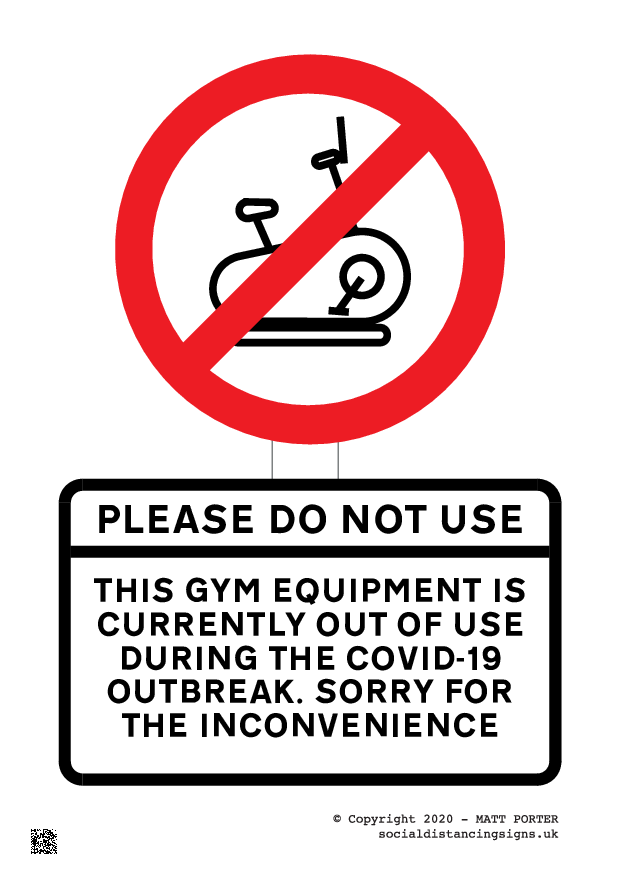 Please Do Not Use This Item of Gym Equipment - Sign Maker