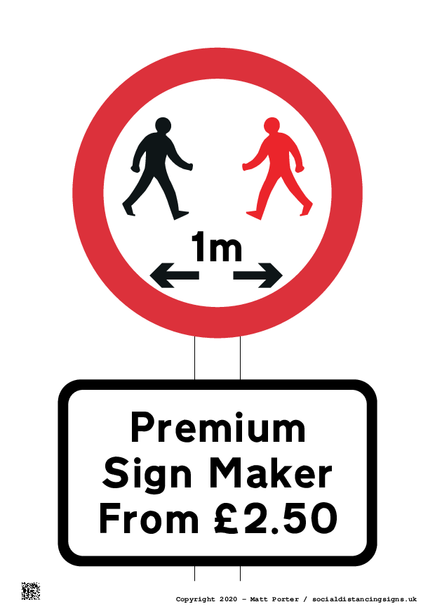 Premium Social Distancing Downloadable Signs (From £2.50)