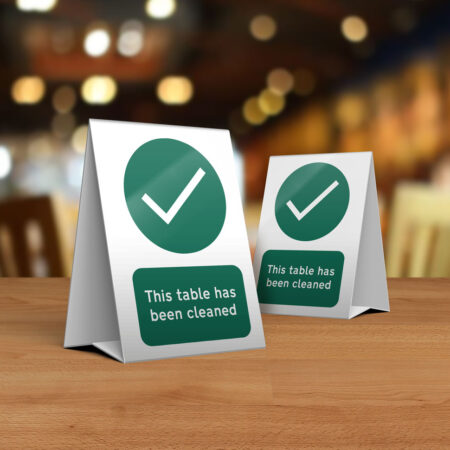 This Table is Ready for Use Tent Card for Restaurants, Cafes and Pubs