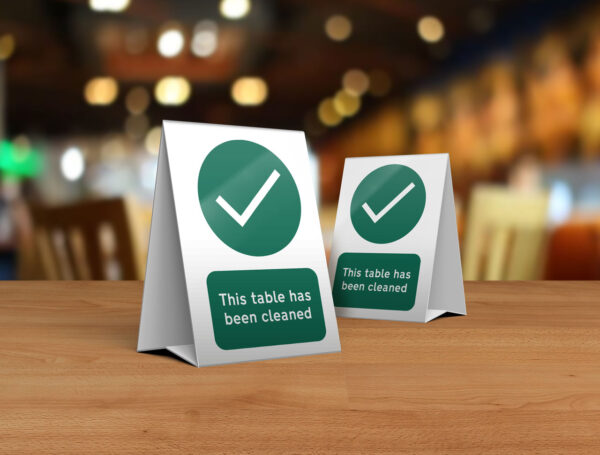 This Table is Ready for Use Tent Card for Restaurants, Cafes and Pubs